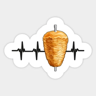 Kebab Heartbeat Pulse Turkish Food Sticker